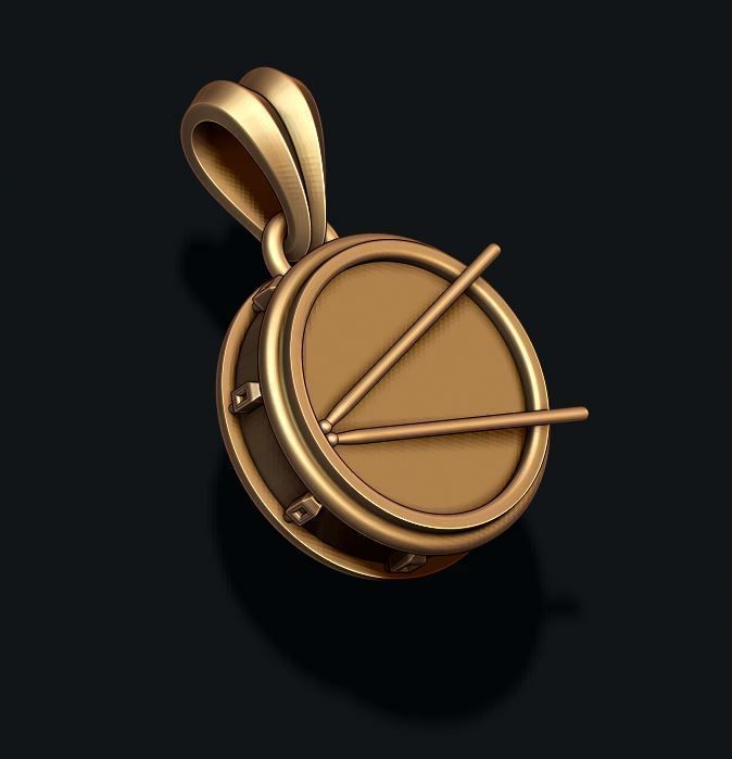 drum pendant 3D print model_1