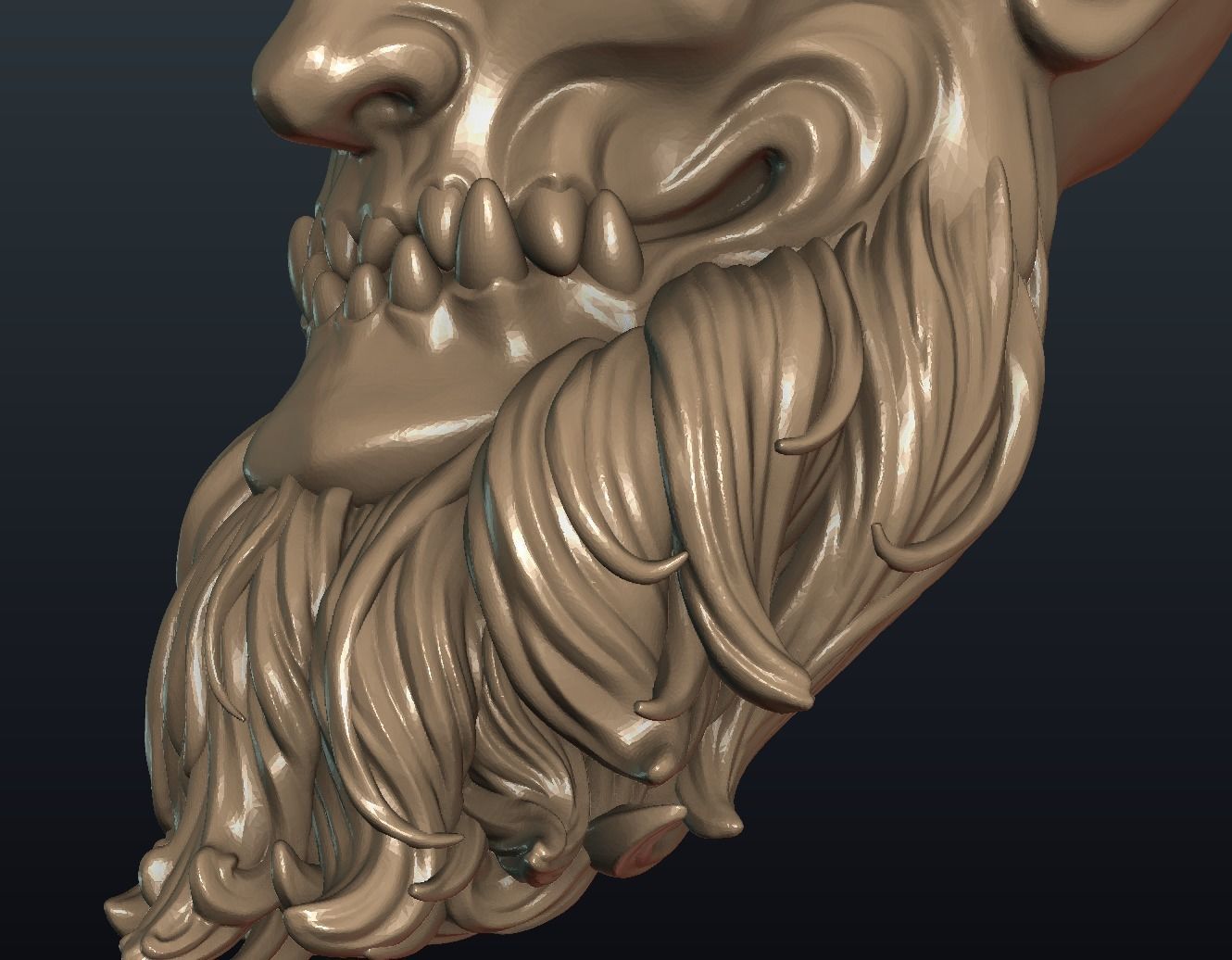 Demon Head 3D print model_13