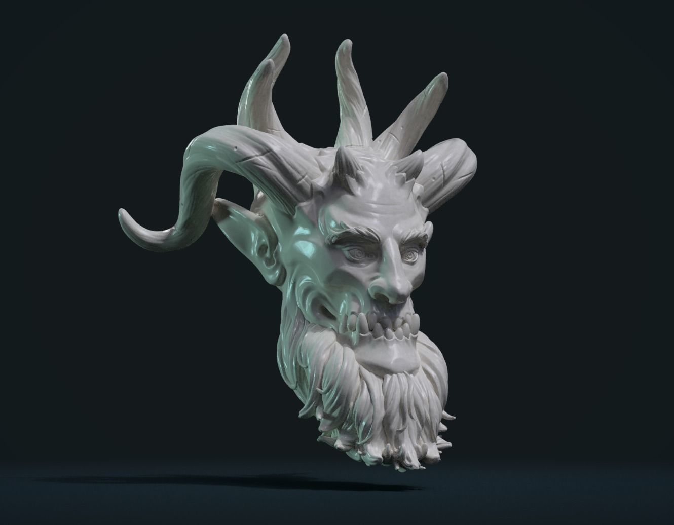 Demon Head 3D print model_3