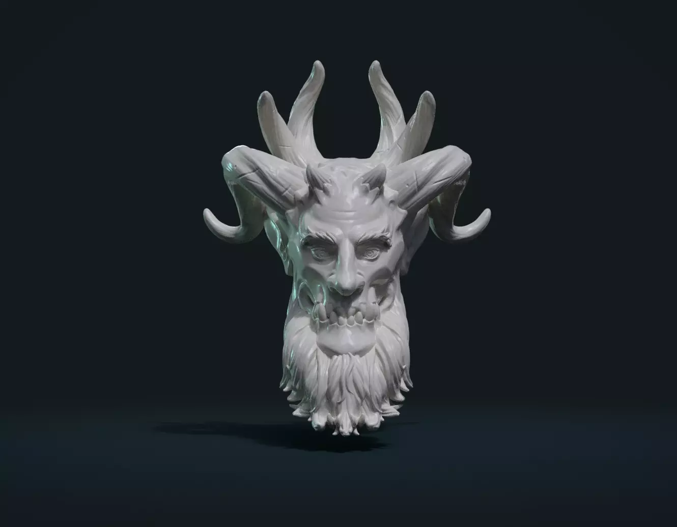 Demon Head 3D print model_0