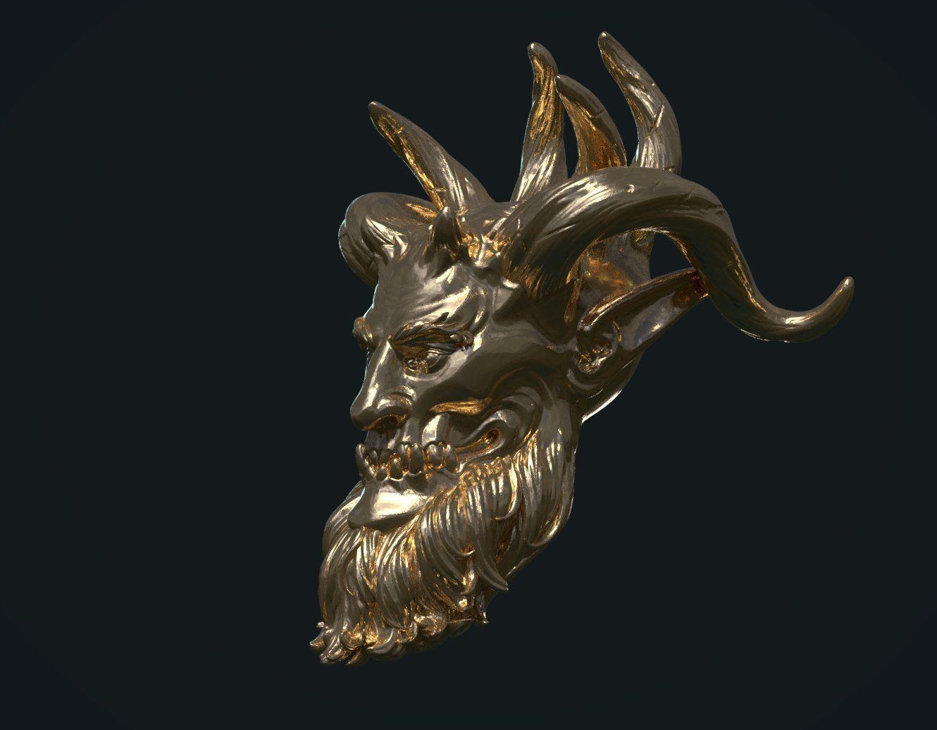 Demon Head 3D print model_2