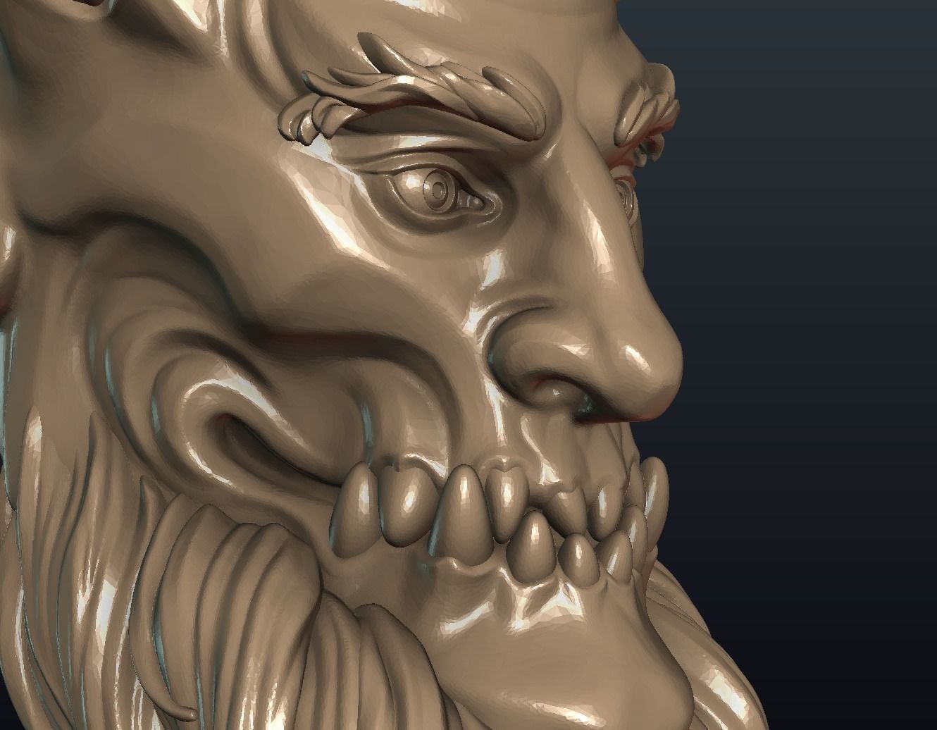 Demon Head 3D print model_14