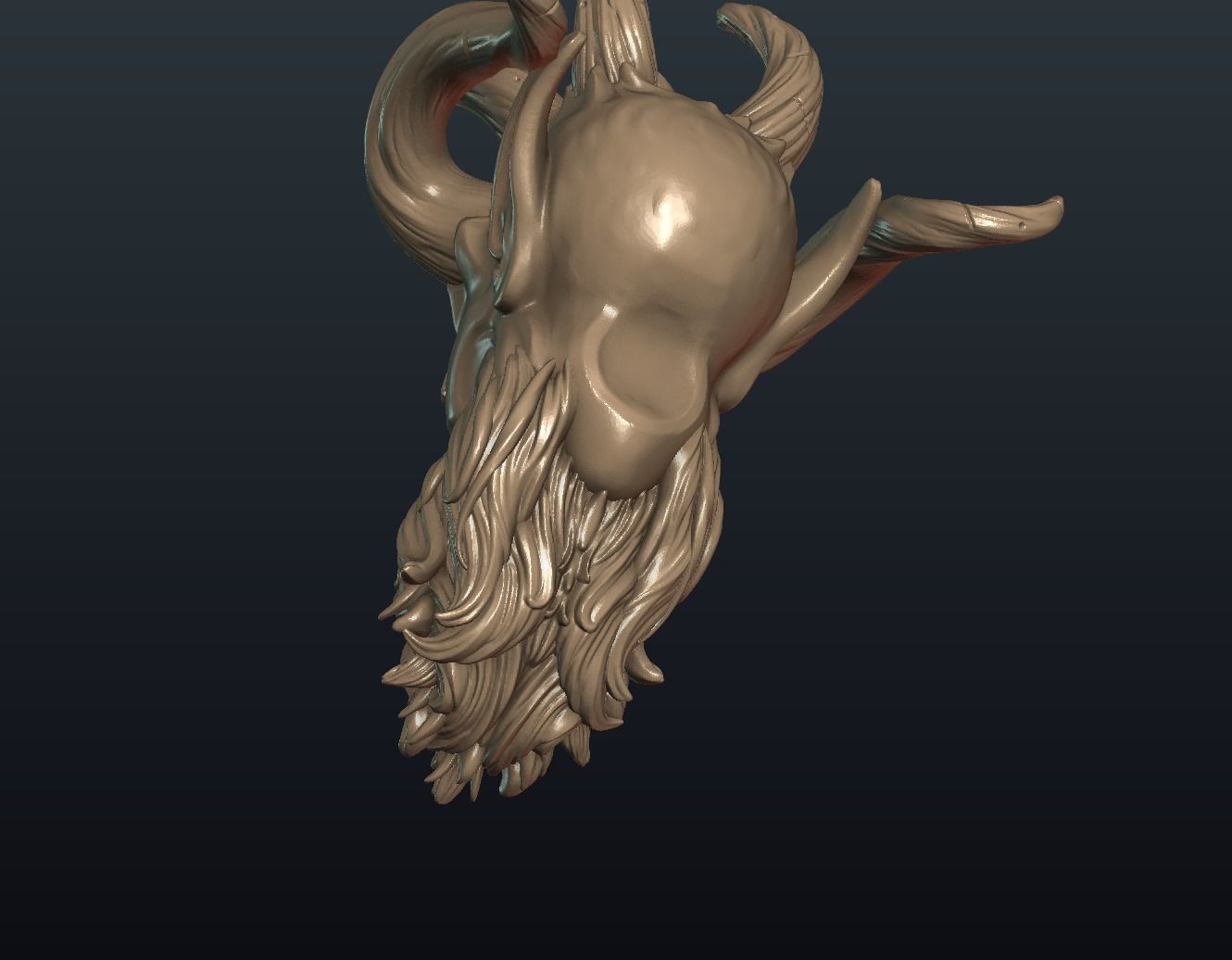 Demon Head 3D print model_11