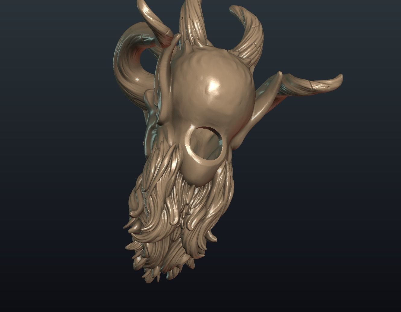 Demon Head 3D print model_12