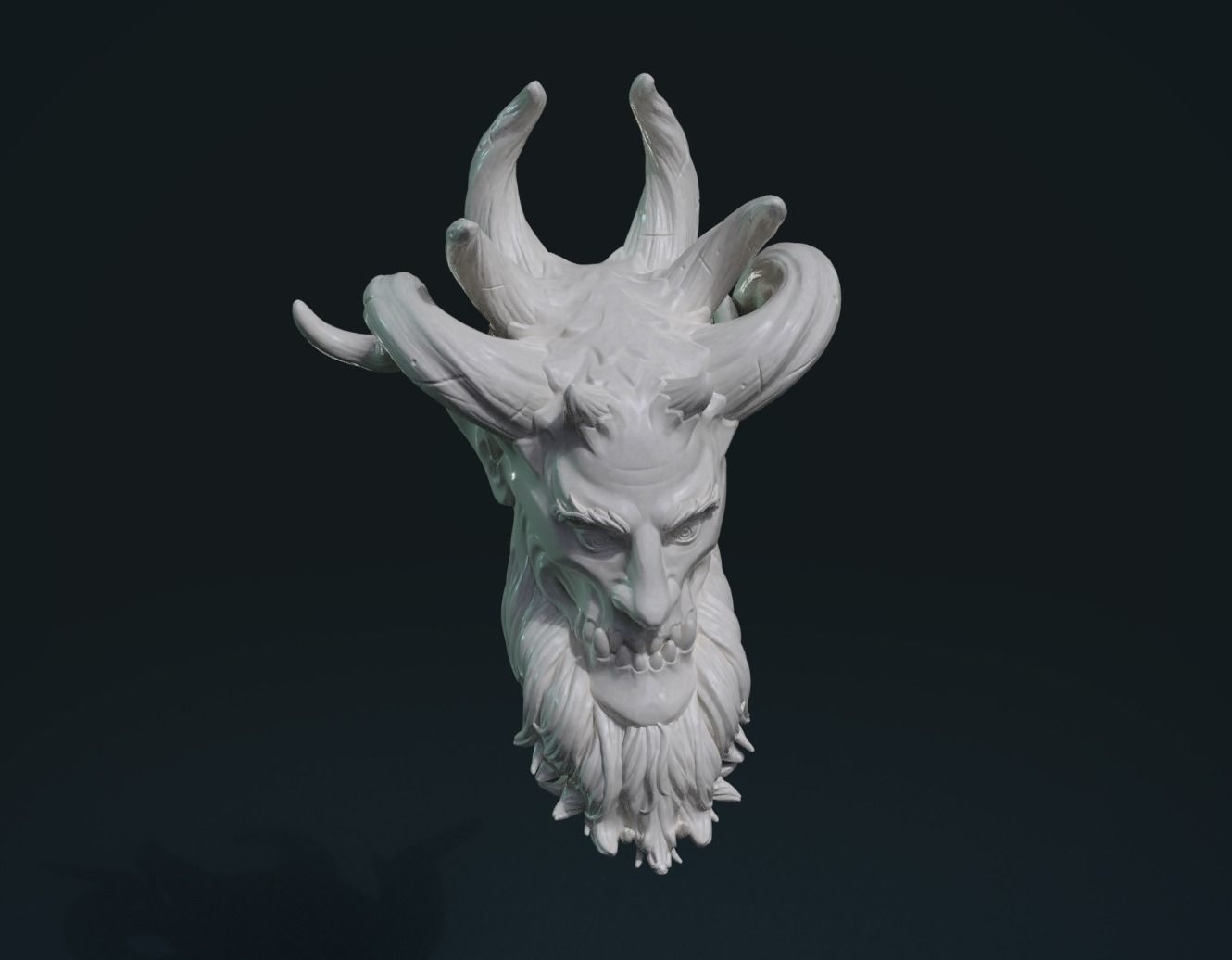 Demon Head 3D print model_6