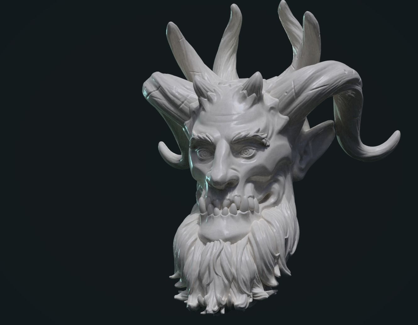 Demon Head 3D print model_4