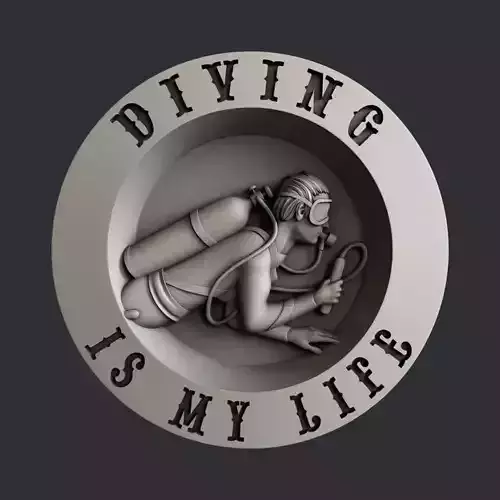 3d STL models for CNC router diving