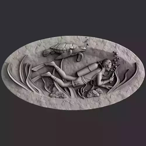 3d STL models for CNC router diving