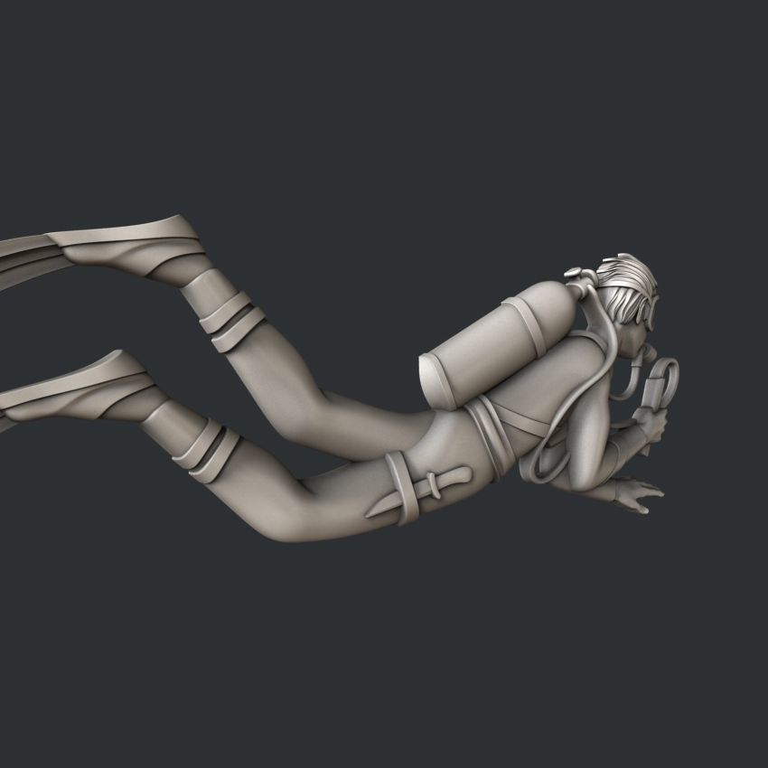 3d STL models for CNC router diver 3D model_1