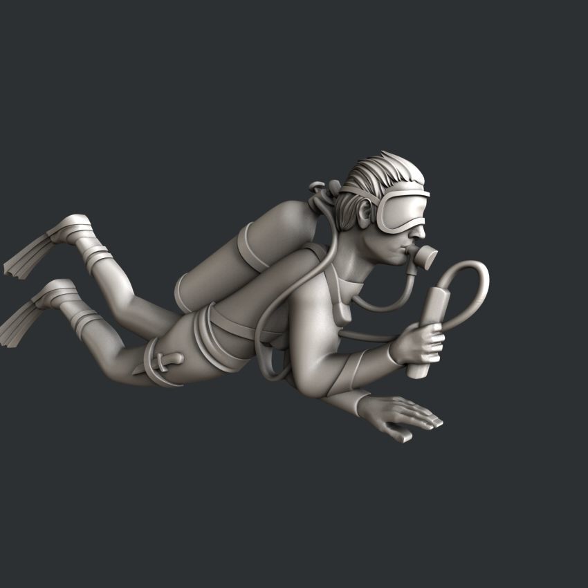 3d STL models for CNC router diver 3D model_2