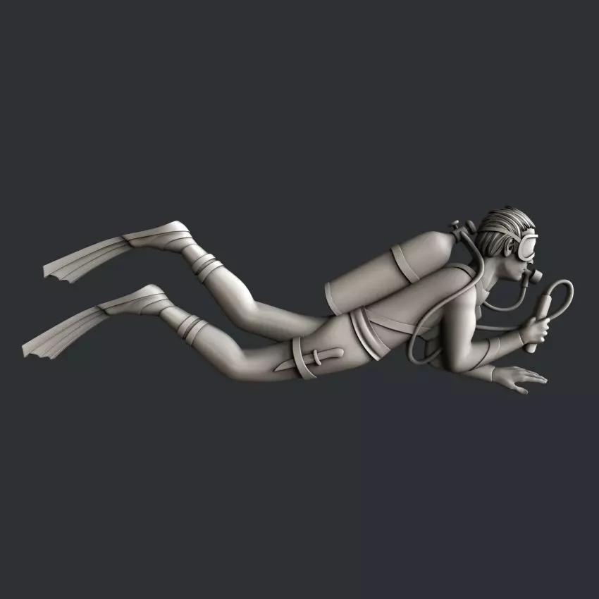 3d STL models for CNC router diver 3D model_0