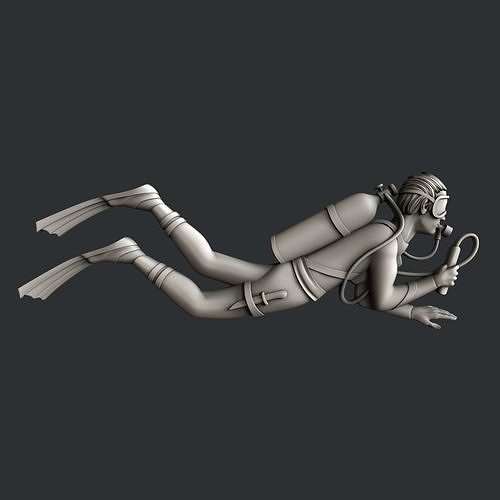 3d STL models for CNC router diver 3D model