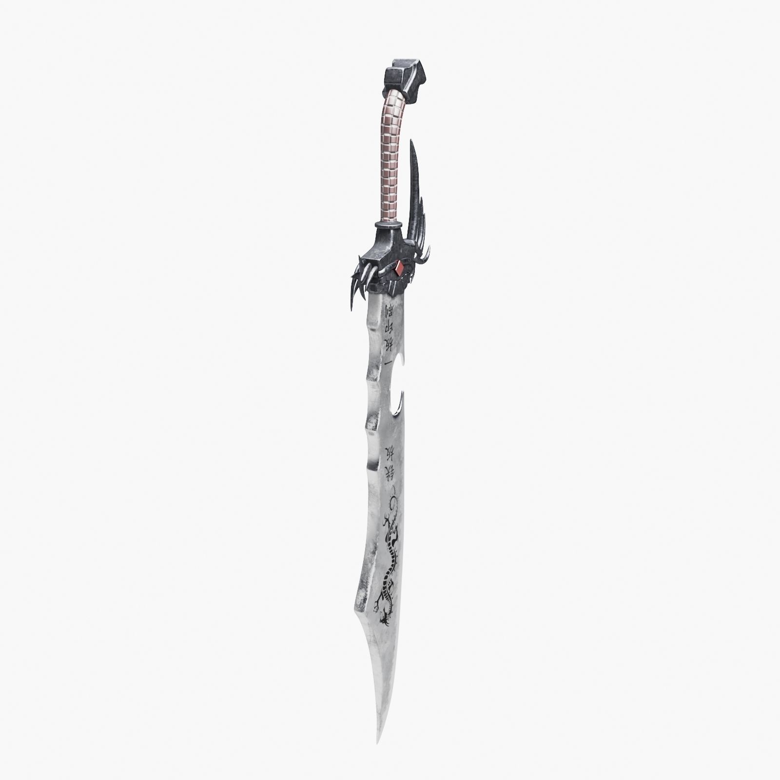 Eastern Battle Sword 3D model_13