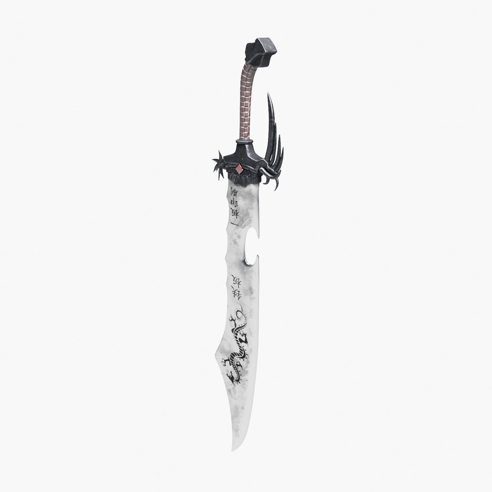 Eastern Battle Sword 3D model_11