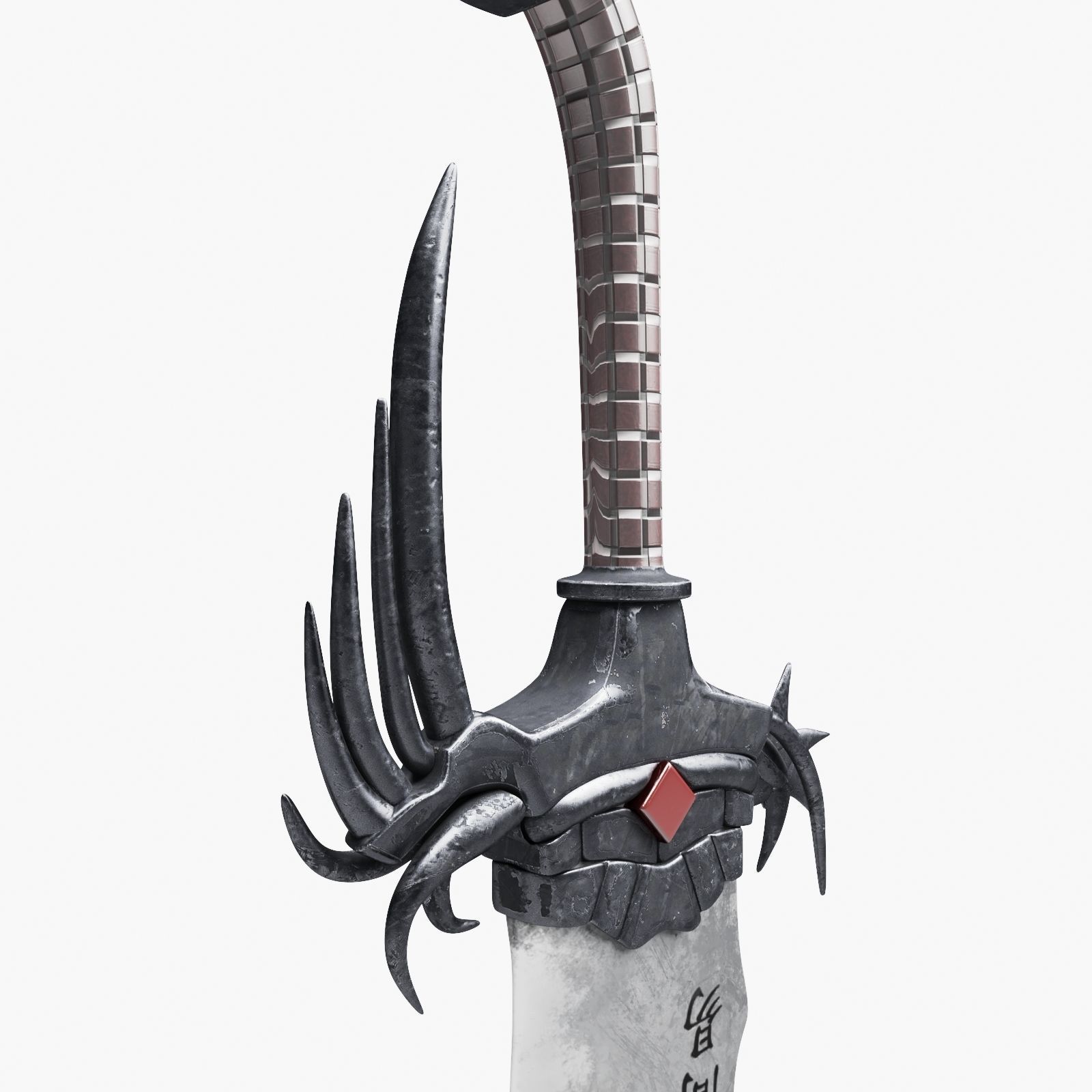 Eastern Battle Sword 3D model_7