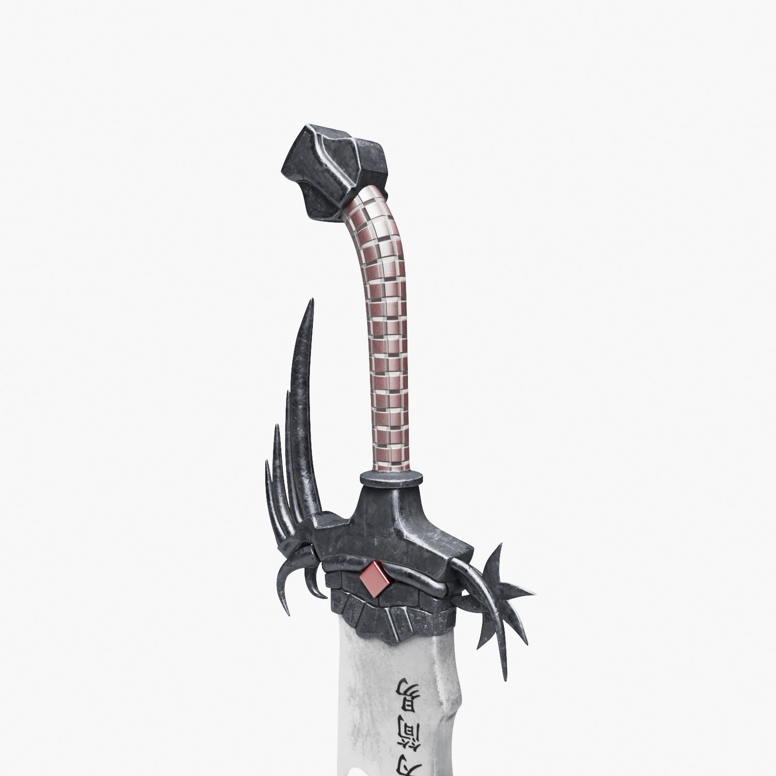 Eastern Battle Sword 3D model_4