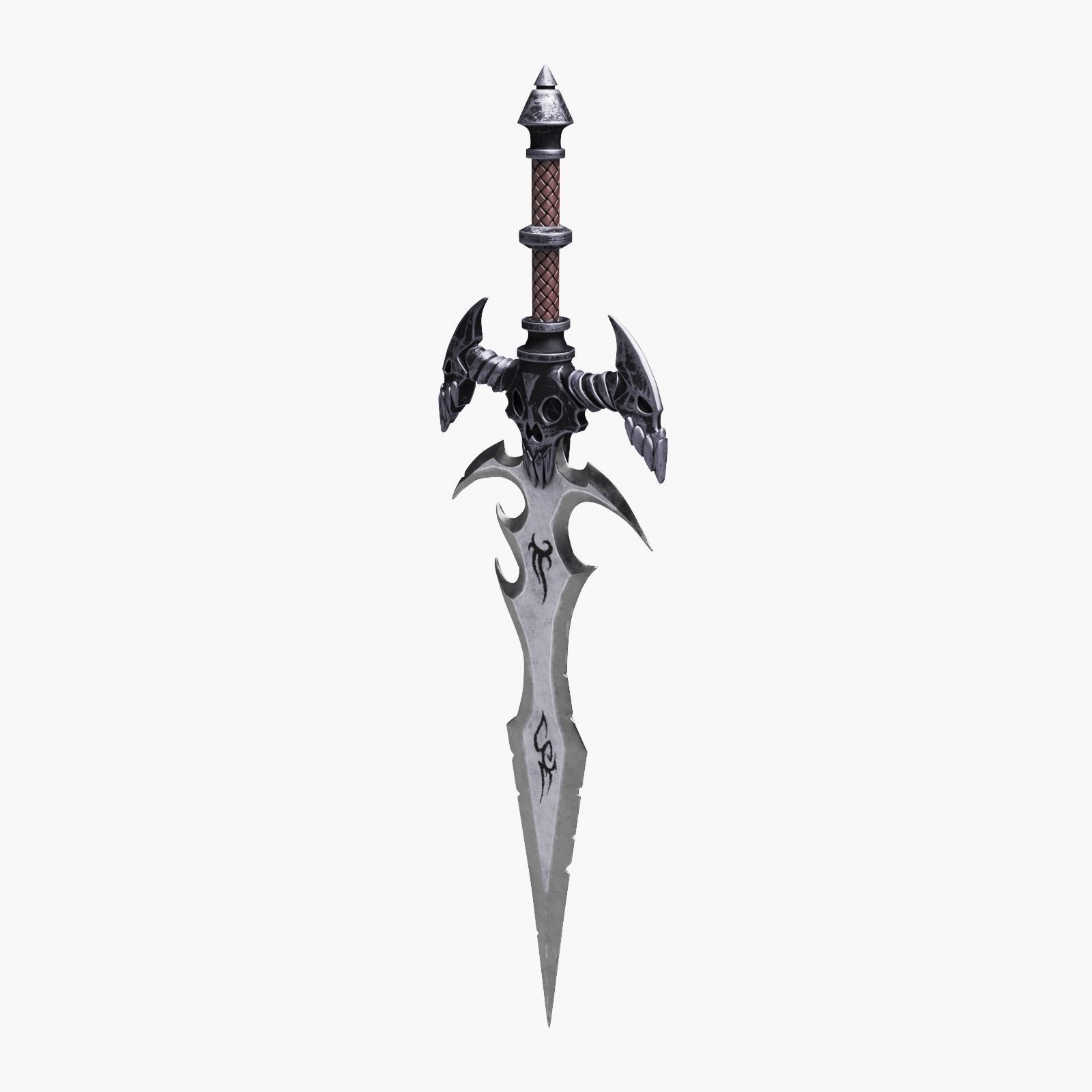 Ancient Battle Sword 3D model_11