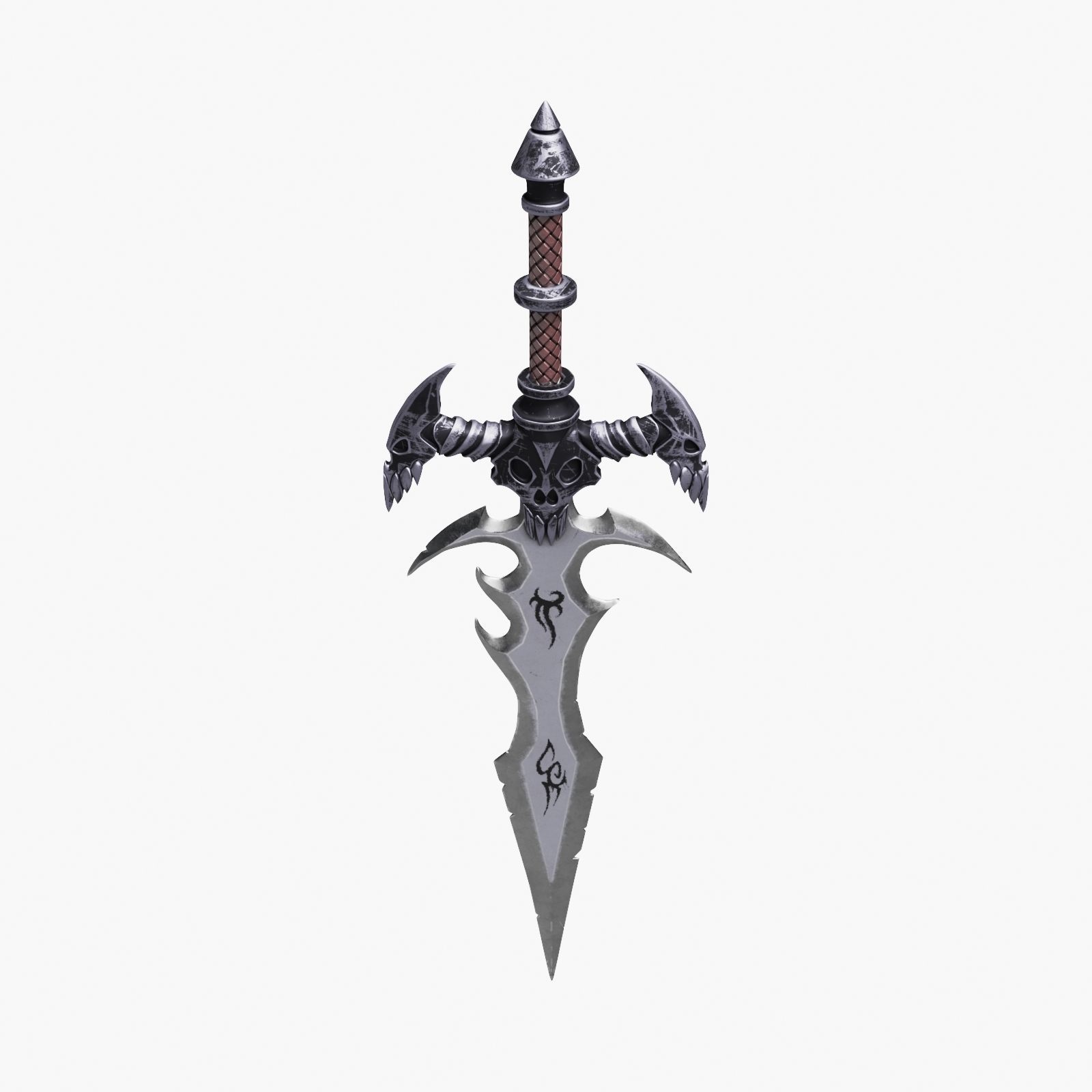 Ancient Battle Sword 3D model_3