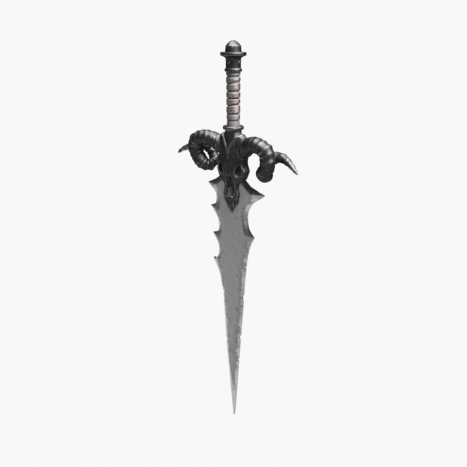 Ancient Battle Sword 3D model_11