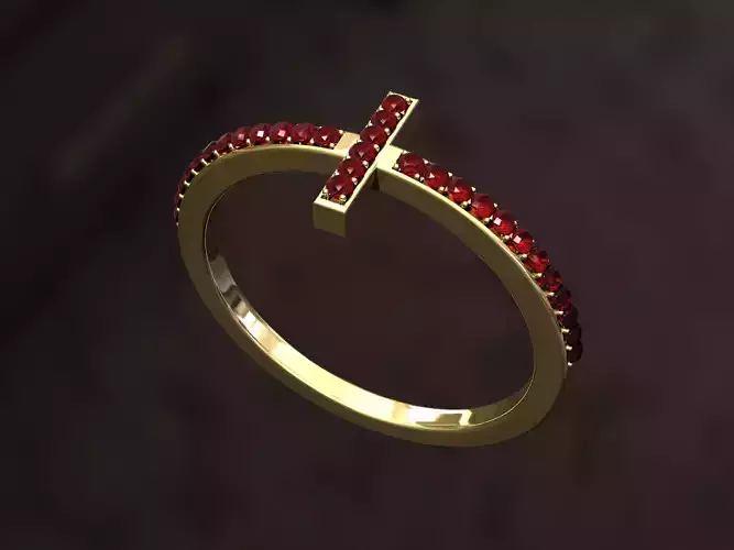 Cross Ruby Ring 