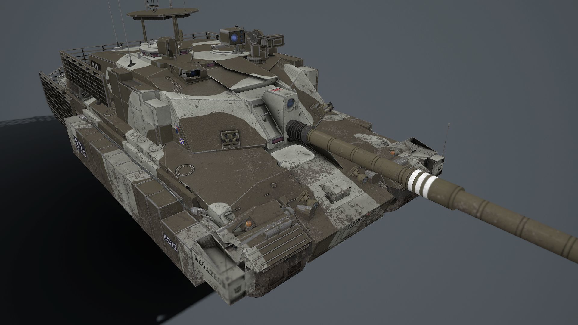Challenger 2 and challenger 2 TES pack Low-poly 3D model_4