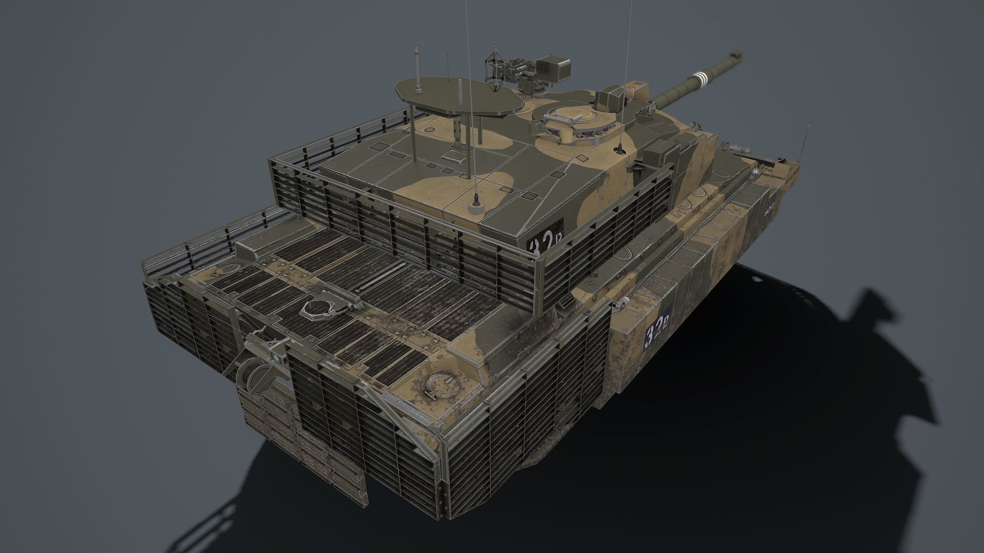 Challenger 2 and challenger 2 TES pack Low-poly 3D model_10
