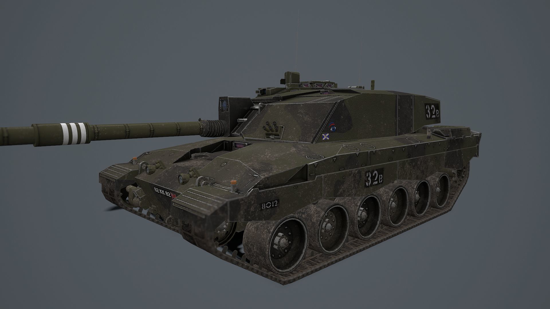 Challenger 2 and challenger 2 TES pack Low-poly 3D model_12