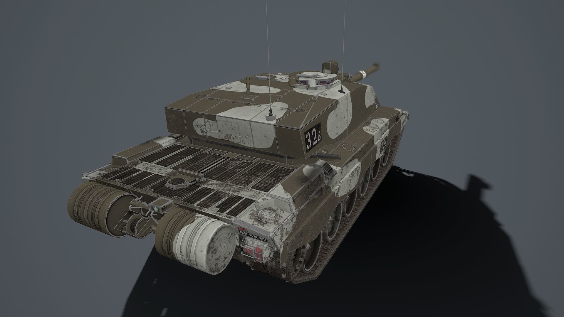 Challenger 2 and challenger 2 TES pack Low-poly 3D model_16
