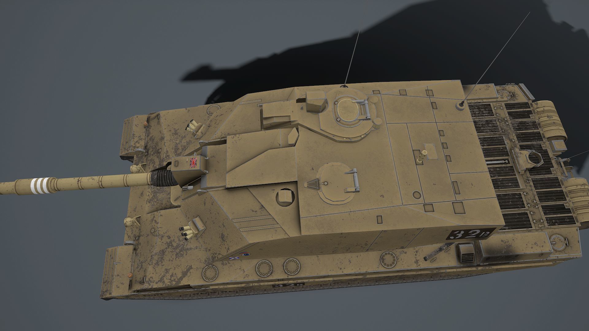 Challenger 2 and challenger 2 TES pack Low-poly 3D model_21