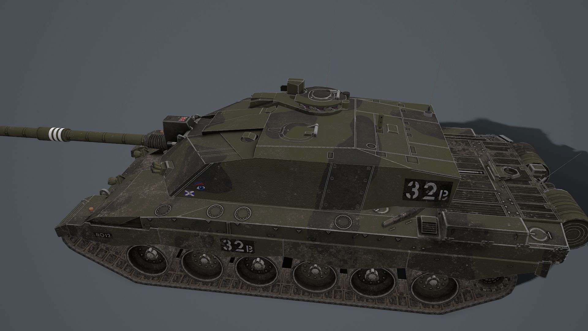 Challenger 2 and challenger 2 TES pack Low-poly 3D model_14