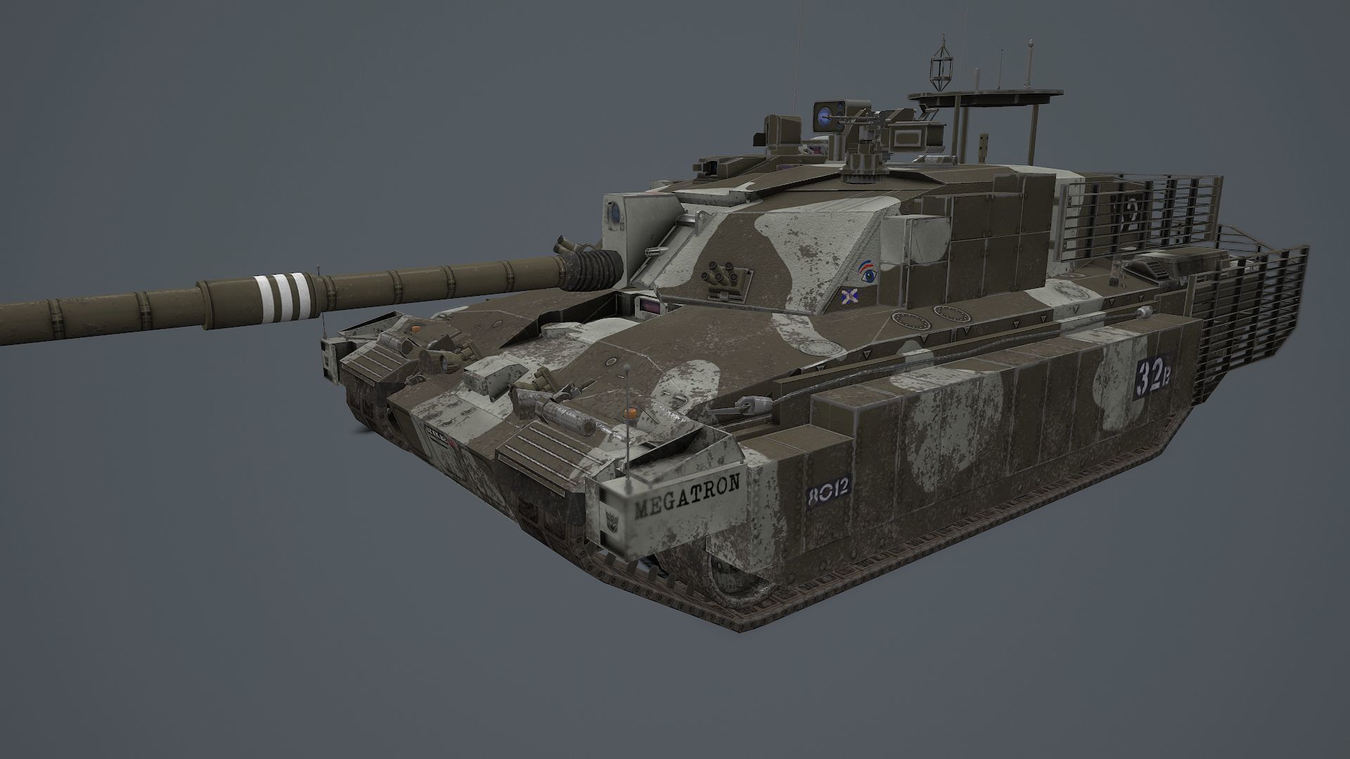 Challenger 2 and challenger 2 TES pack Low-poly 3D model_5
