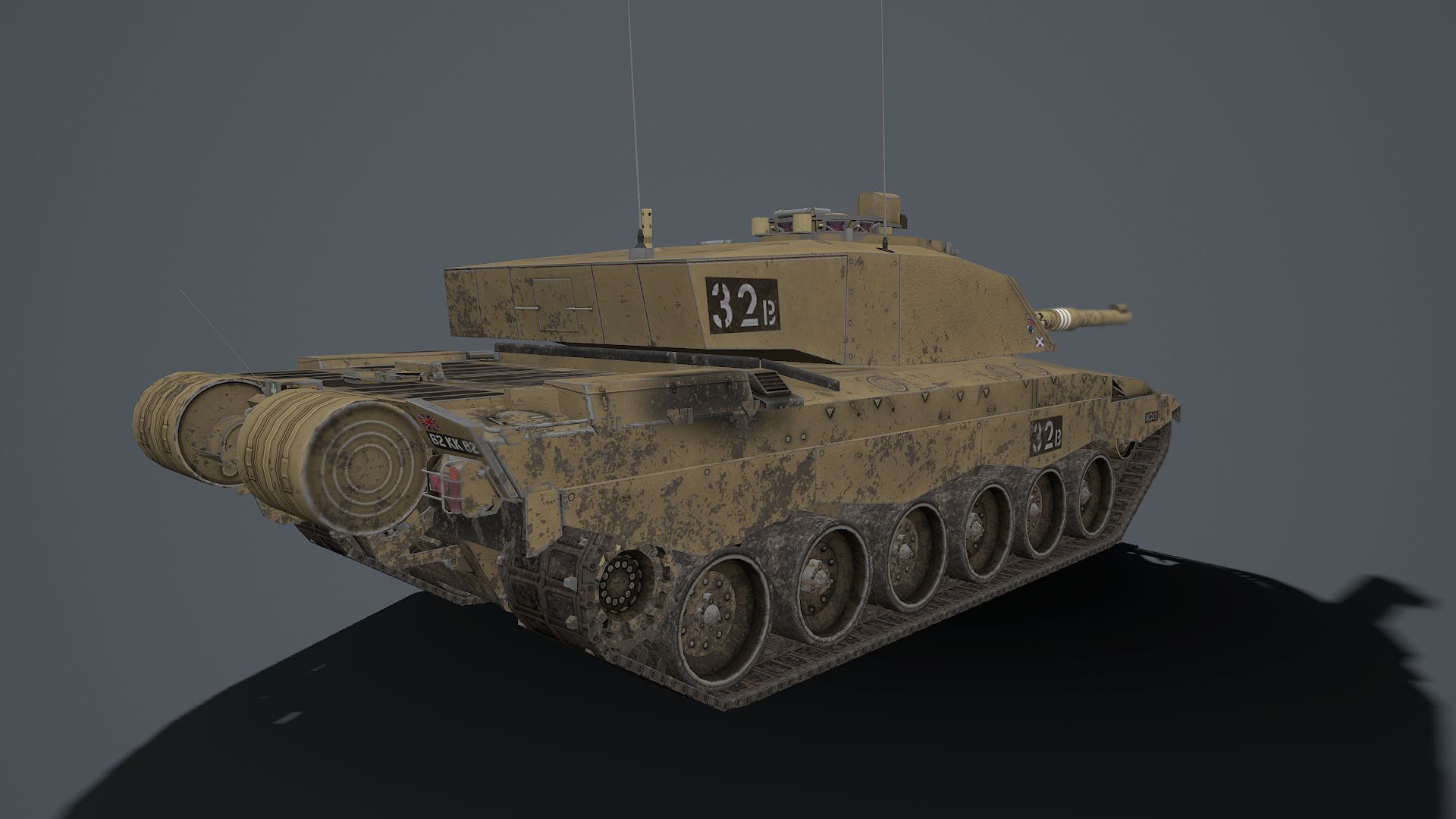 Challenger 2 and challenger 2 TES pack Low-poly 3D model_23