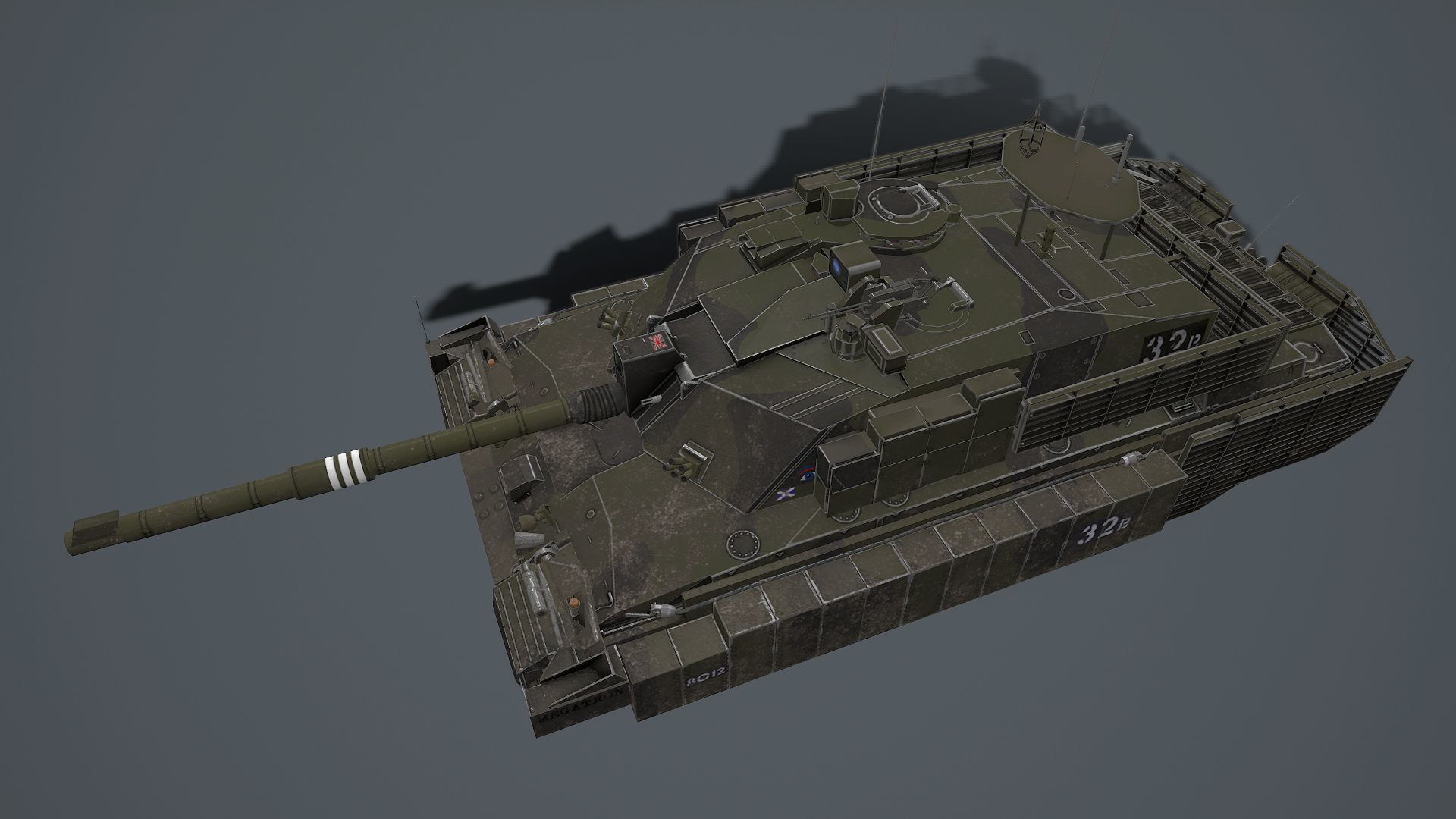 Challenger 2 and challenger 2 TES pack Low-poly 3D model_1