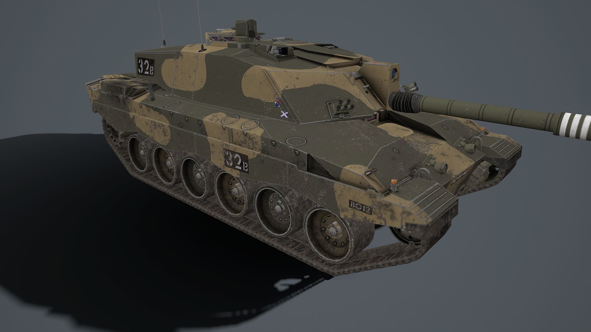 Challenger 2 and challenger 2 TES pack Low-poly 3D model_18