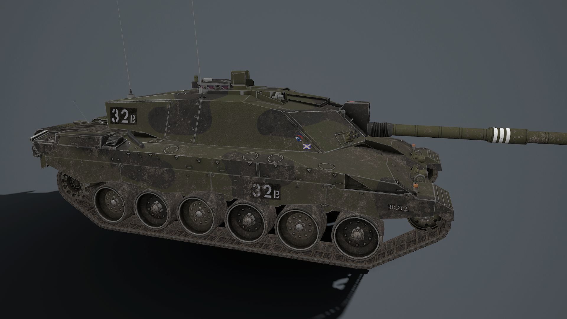 Challenger 2 and challenger 2 TES pack Low-poly 3D model_13