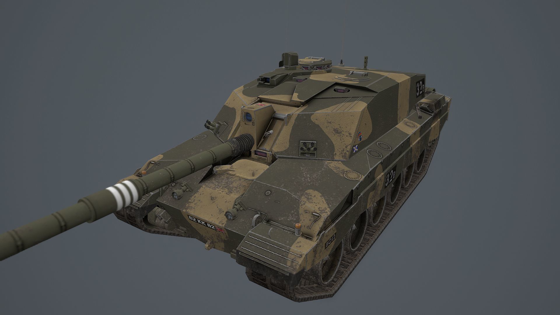 Challenger 2 and challenger 2 TES pack Low-poly 3D model_19