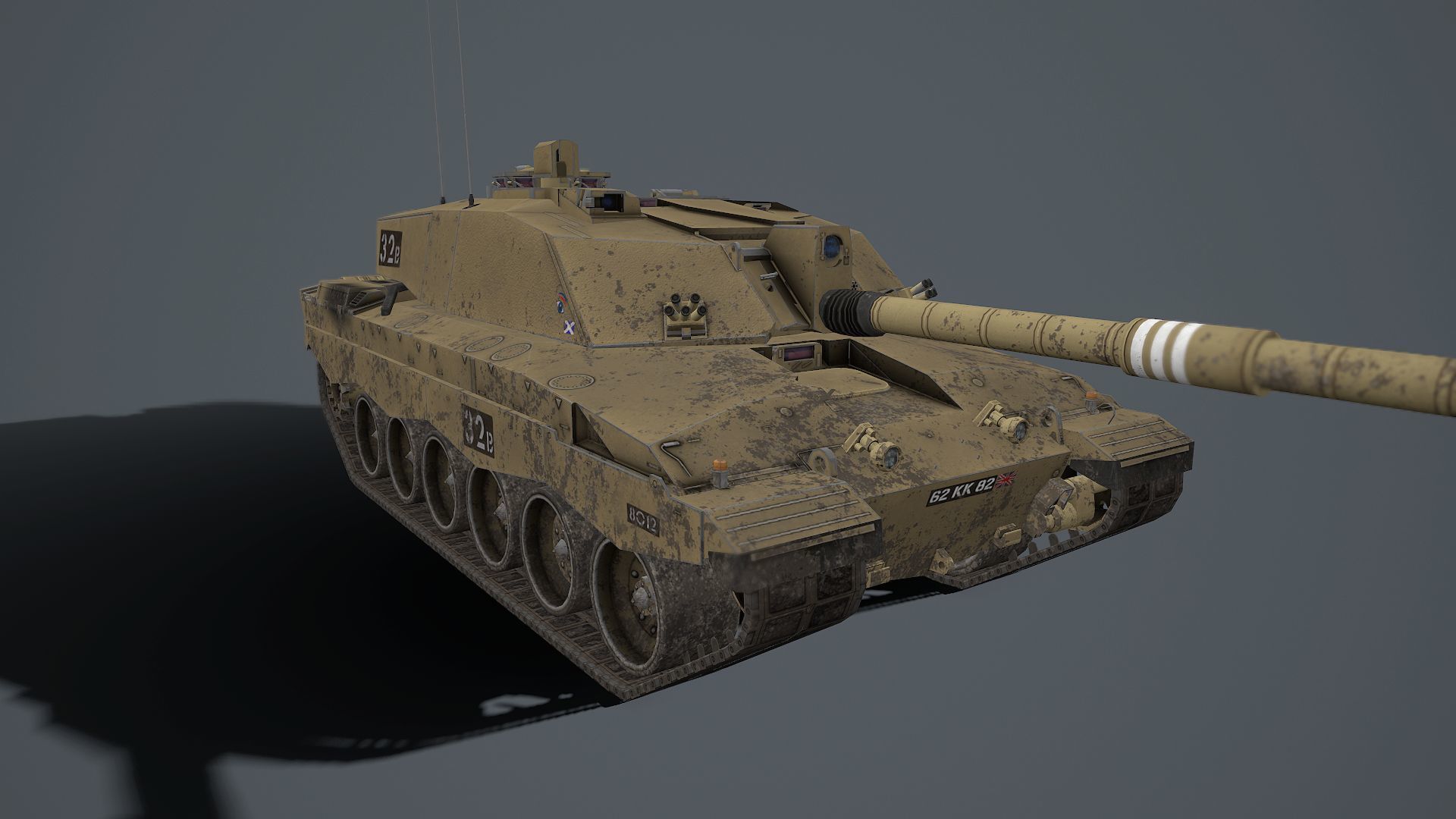 Challenger 2 and challenger 2 TES pack Low-poly 3D model_22