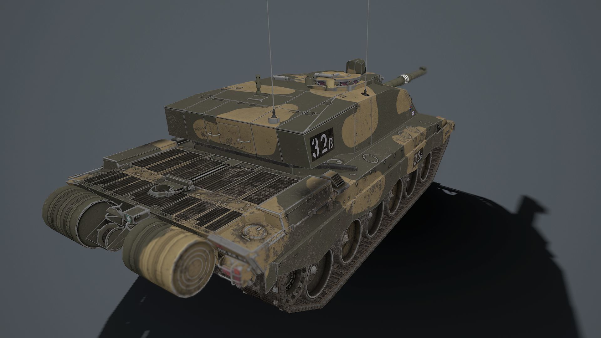 Challenger 2 and challenger 2 TES pack Low-poly 3D model_17
