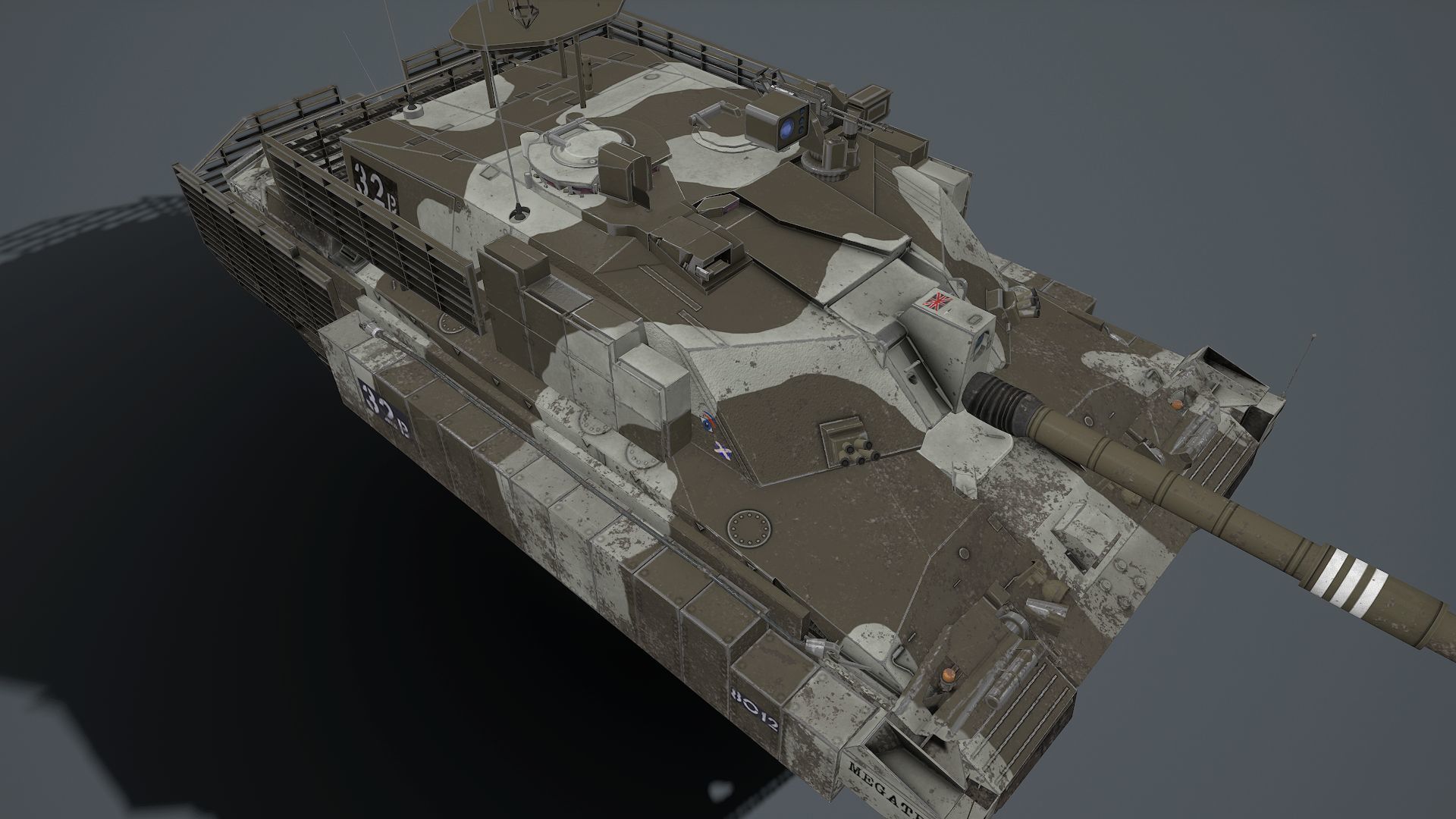 Challenger 2 and challenger 2 TES pack Low-poly 3D model_8