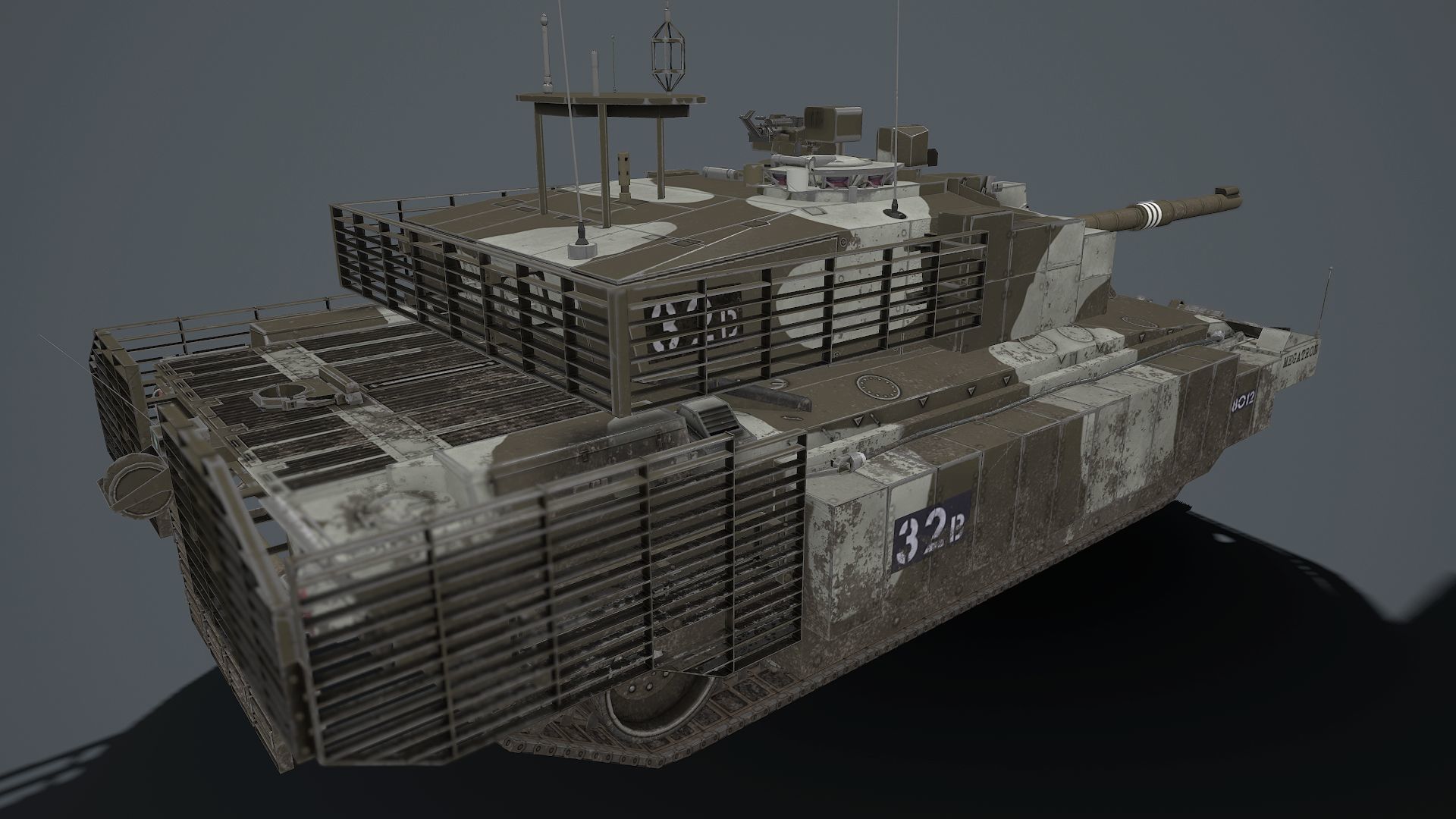 Challenger 2 and challenger 2 TES pack Low-poly 3D model_7