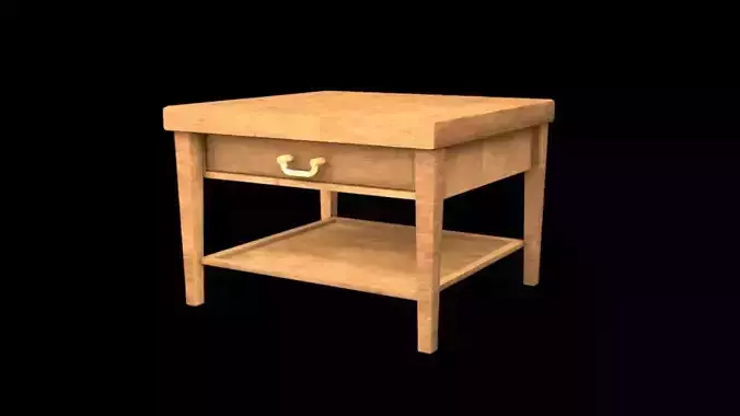 Nightstand bedside table Free low-poly 3D model