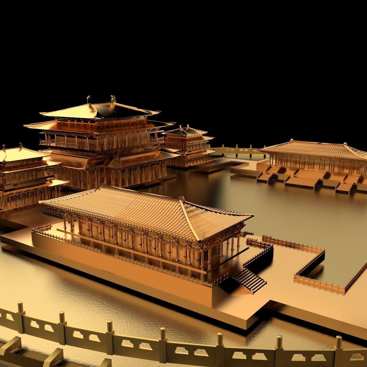 Chinese Ancient House 3D model_4