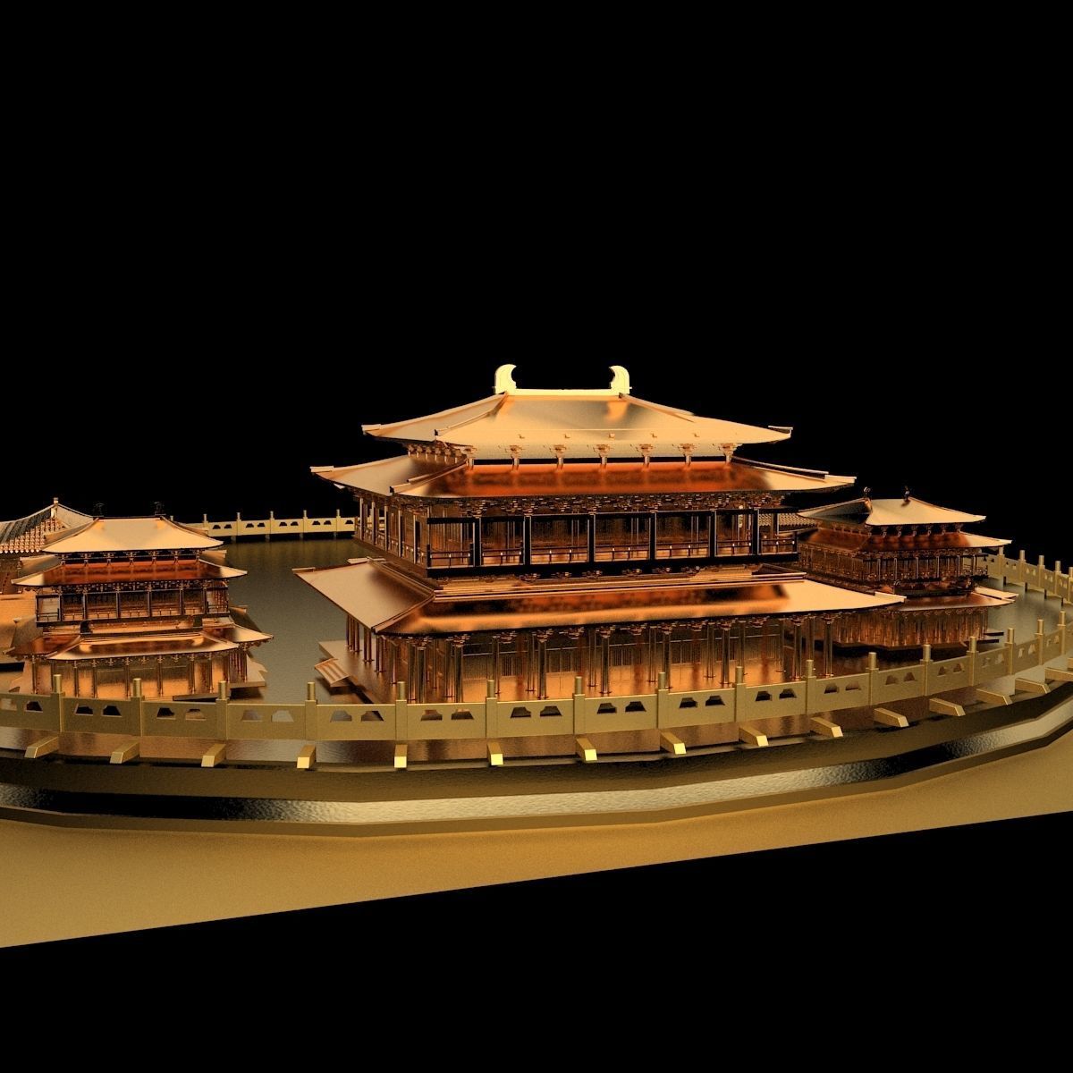 Chinese Ancient House 3D model_2