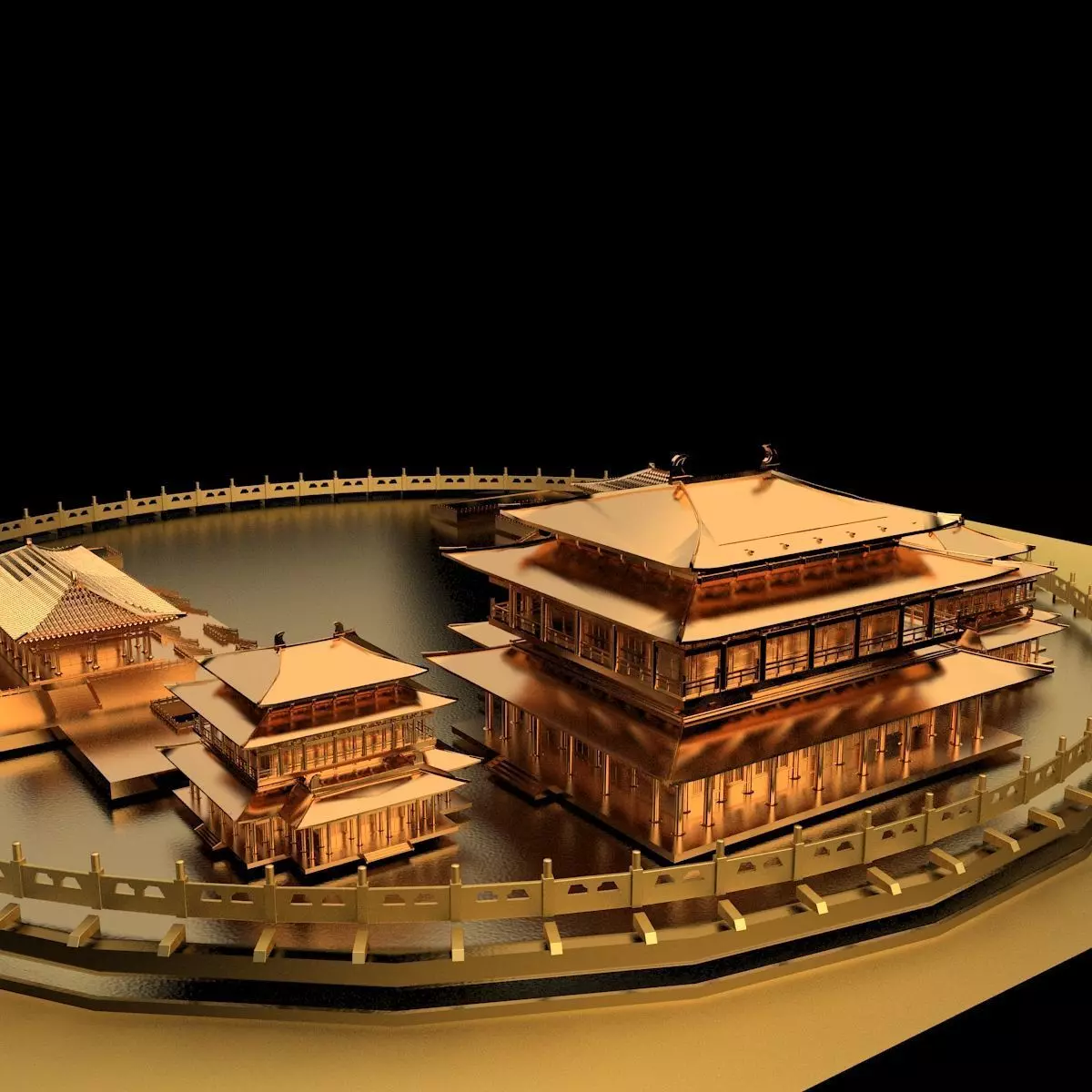 Chinese Ancient House 3D model_0
