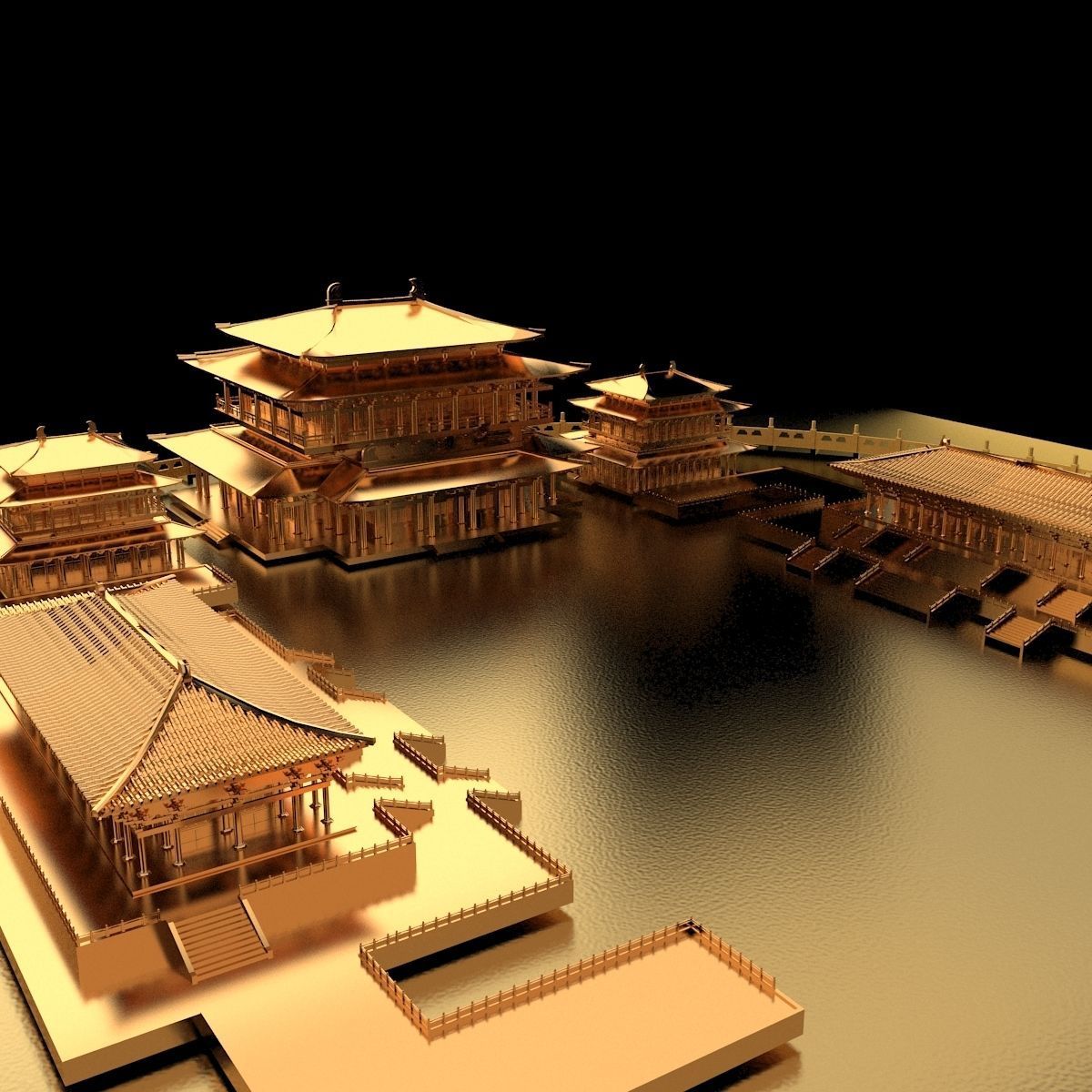 Chinese Ancient House 3D model_1