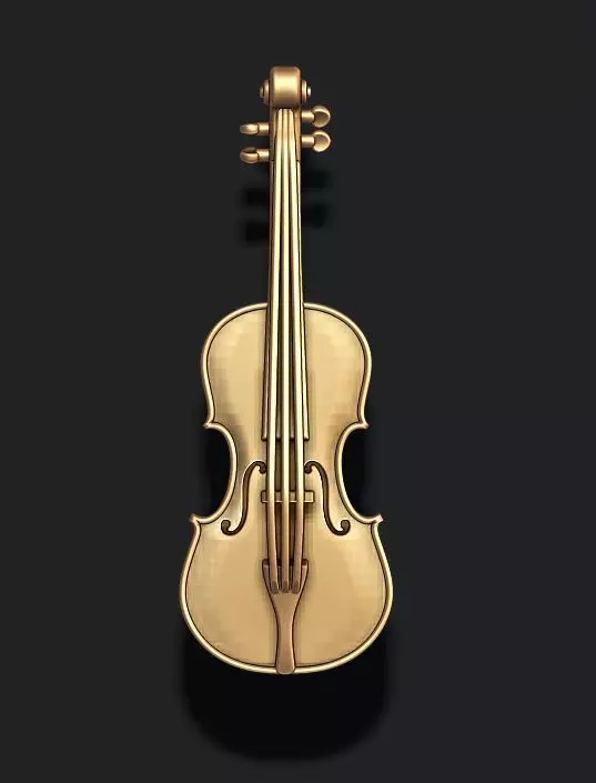 Violin pendant 3D print model_0