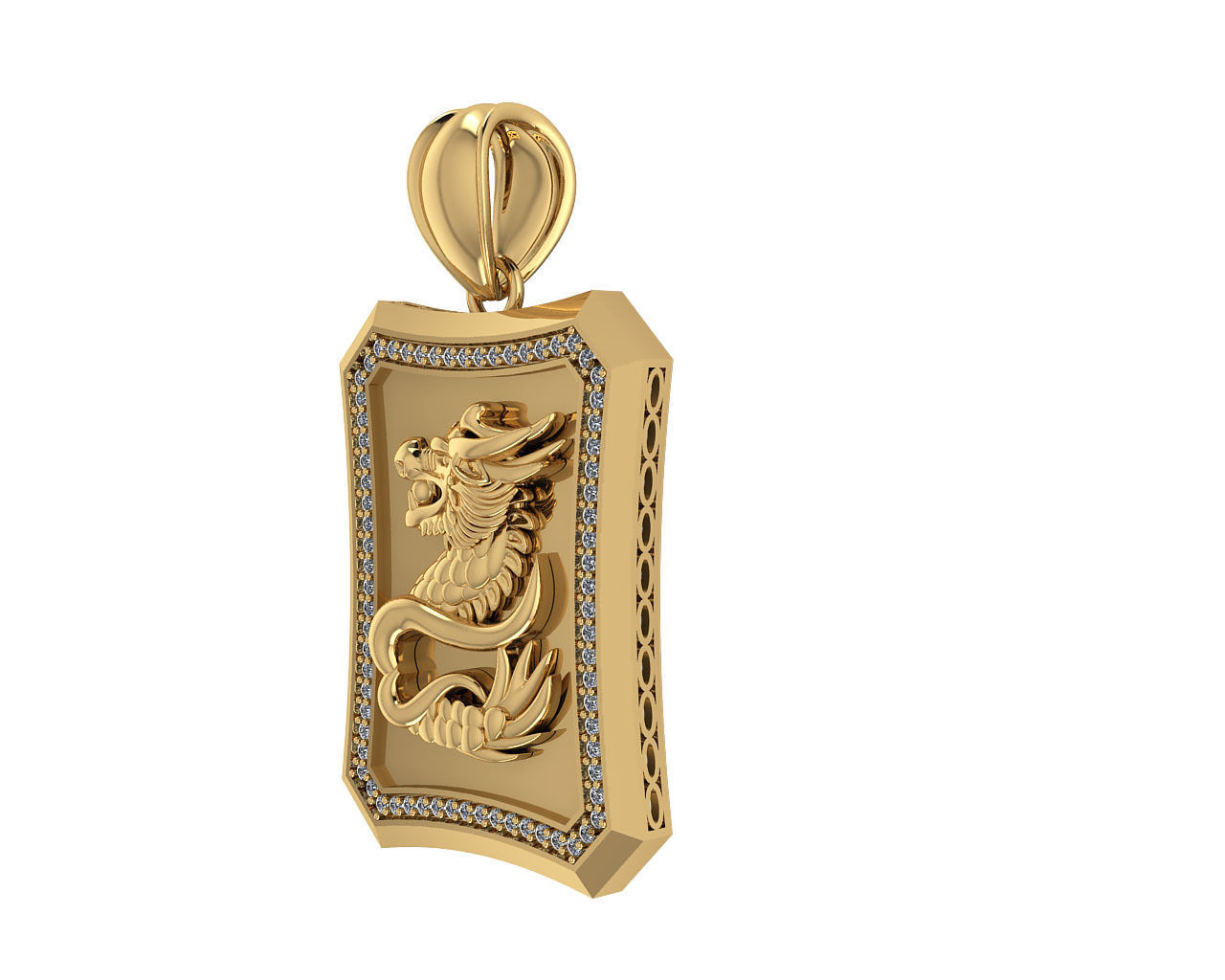 PENDANT DRAGON  3D print model_2