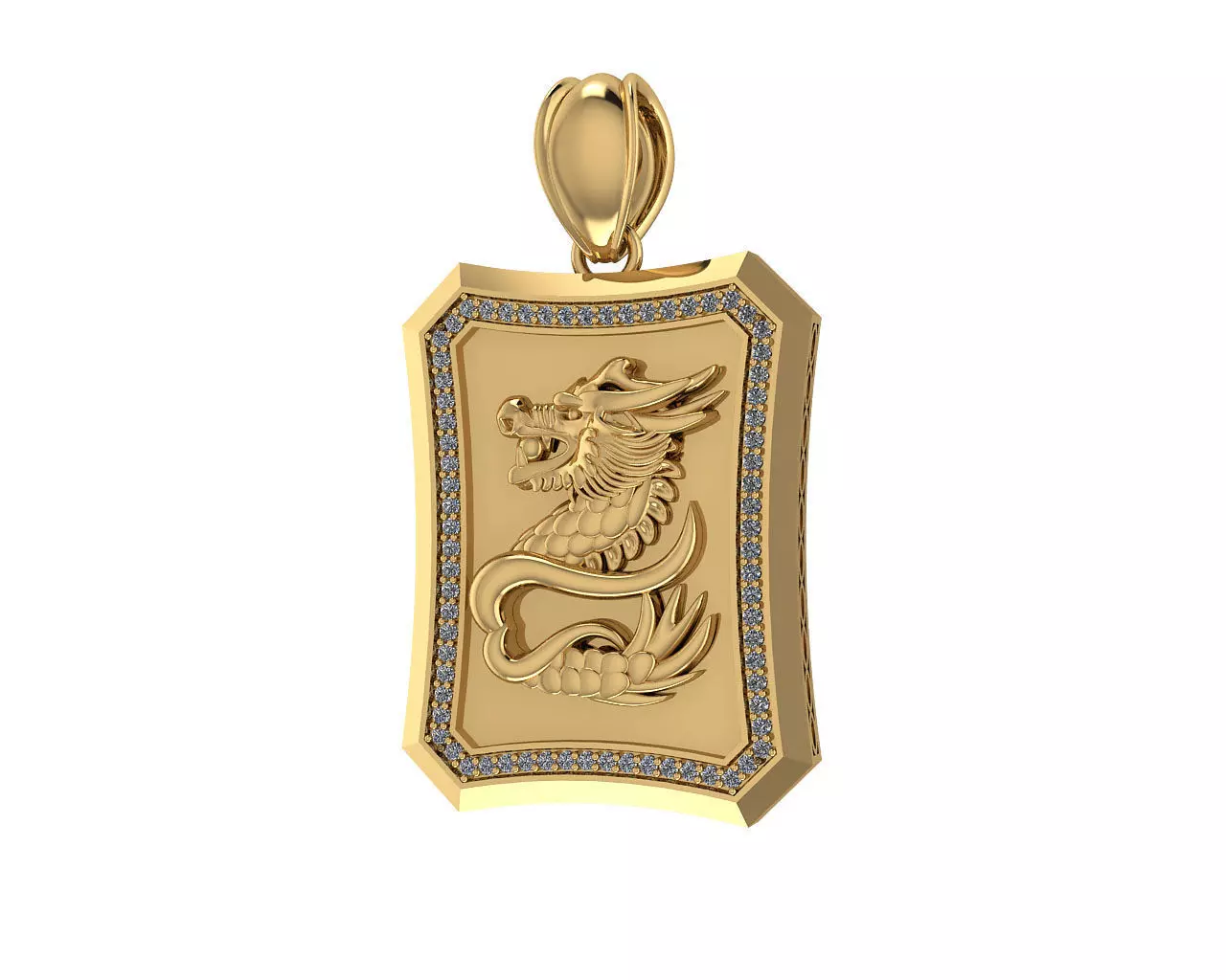 PENDANT DRAGON  3D print model_0