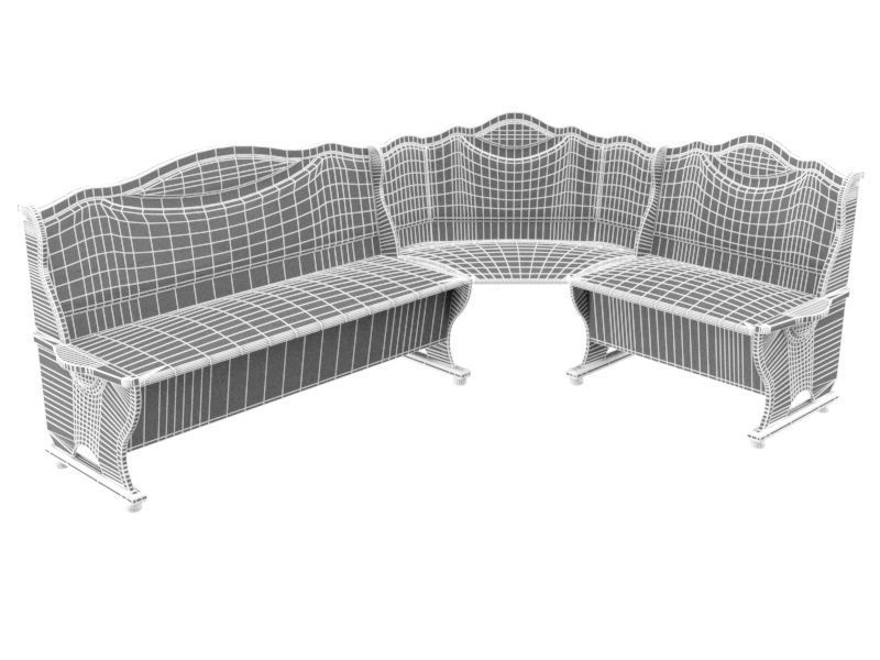 Kitchen corner 3D model_8