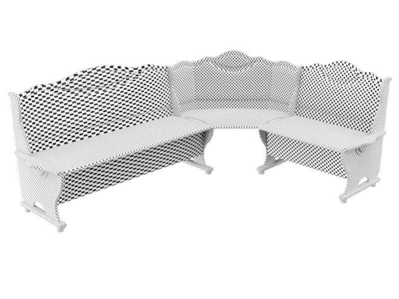 Kitchen corner 3D model_6